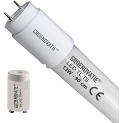 Groenovatie LED TL T8 Buis, 13W, 90cm, 1625 Lumen, Glas, 840 Neutraal Wit