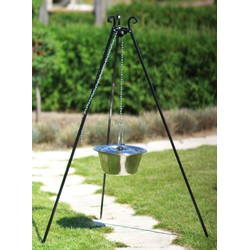 180 cm Tripod with 10 L Stainless Steel Pot