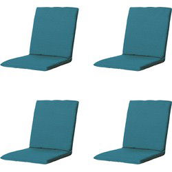 Madison -  Stapelstoelkussen Panama sea blue - Ca. 97x49 cm - Set van 4