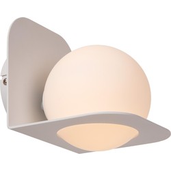 Pori - wit Wandlamp Badkamer - 1xGrime - IP44