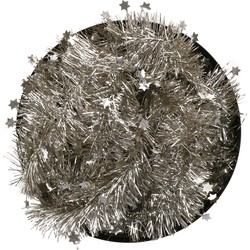 Decoris Kerstslinger - sterren - licht champagne - 270 x 10 cm - Kerstslingers