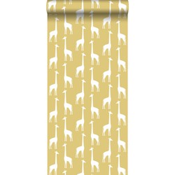 ESTAhome behang giraffen okergeel