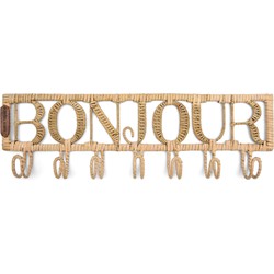 Rustic Rattan Bonjour Coat Rack