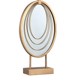 PTMD Rheda Ovale Spiegel - 22 x 8,5 x 42 cm - Staand - Metaal - Goud
