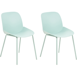 MILACA - Eetkamerstoel set van 2 - Mintgroen - Plastic