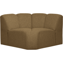 WOOOD Mojo Bank Hoekelement - Bouclé - Geel/Bruin Melange - 75x68x77