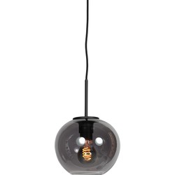 Mexlite - hanglamp - HaloSwap - zwart - glas smoke glas - bedlampje - E27 - 4292ZW