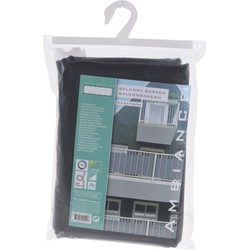 Balkondoek/balkonscherm - 445 x 76 cm - donkergrijs - Privacy windscherm/zonnescherm - Balkonschermen
