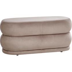 Beliani ELLENDALE - Bedbank-Beige-Fluweel