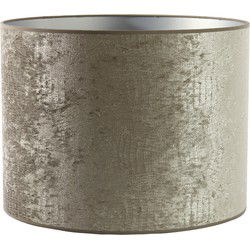 Light&living Kap cilinder 50-50-38 cm CHELSEA velours zilver