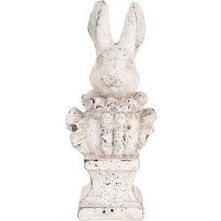 Clayre & Eef Decoratie Beeld Konijn Beige Steen