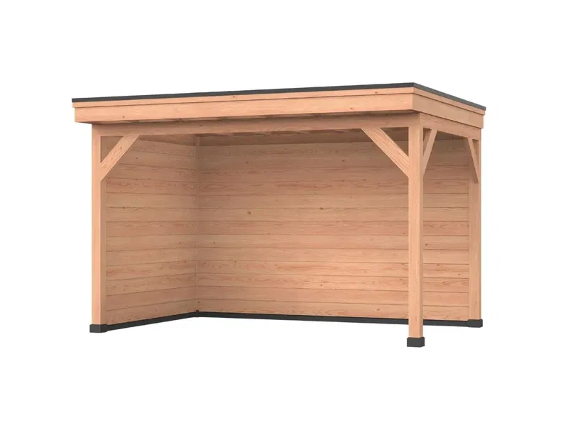 Douglas DIY overkapping, 400 x 250, met achterwand en zijwand, Westwood - 