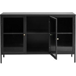 Dressoir Zwart - 40x132,2x85cm - Metaal - Dressoir Bronco