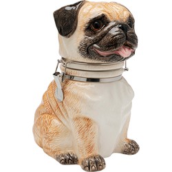 Deco Pot Pug 18cm