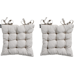 Madison Toscane Kussen - Panama Linnen - 46x46 - Grijs - 2 Stuks