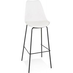 Designer barkruk LEMON 49x45x115 cm Wit