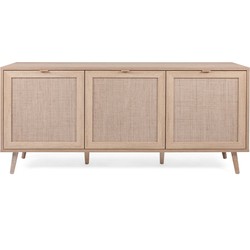 Dressoir met 3 Deuren L150 cm - Rotan afdruk - Bali