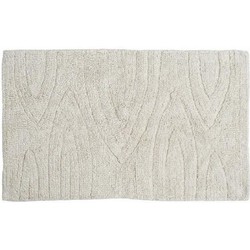 Items Badmat - creme wit - zacht microfiber - 80 x 50 cm - Badmatjes