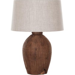MUST Living Table lamp Craft NATURAL,62xØ45 cm, linen natural shade