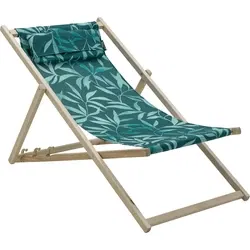 Madison - Houten strandstoel Fergus Seablue - 120x55cm