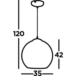 Hanglamp Balls Metaal Ø35cm Messing
