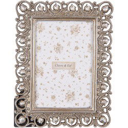 Clayre & Eef Fotolijst 10x15 cm Zilverkleurig Kunststof Glas