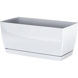 Prosperplast plantenpot - kunststof - parel wit - 24 x 12 x 11 cm - Plantenpotten