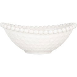 Clayre & Eef Kom 75 ml Wit Keramiek Ovaal