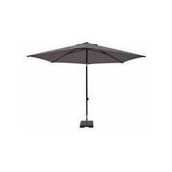 Stokparasol mykanos push-up 250 cm polyester taupe grade 6 zonwering