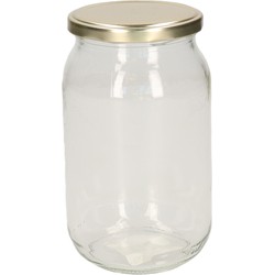 Luchtdichte weckpotten transparant glas 900 ml - goud - Weckpotten