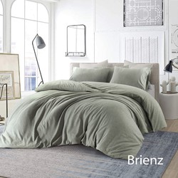 Papillon Brienz Flanel Dekbedovertrek Uni Groen-1-persoons (140 x 200/220 cm)