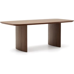 Kave Home - Litto tafel van walnootfineer 200 x 100 cm