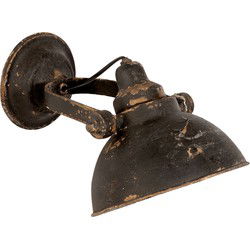 Clayre & Eef Wandlamp Zwart IJzer