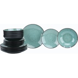 Luzzo® Oland Serviesset 6 persoons - 18 delig - Groen