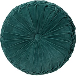 Dutch Decor KAJA - Sierkussen rond velvet Ø40 cm -  Sagebrush Green - groen - Dutch Decor