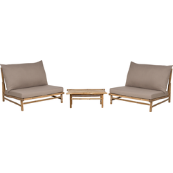 Beliani TODI - Loungeset-Lichte houtkleur-Bamboehout