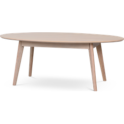 Yumi ovale houten salontafel whitewash - 130 x 65 cm