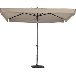 Stokparasol Delos luxe 200x300 cm Polyester ecru zonwering