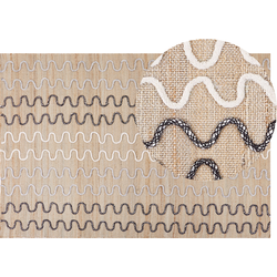 Beliani SOGUT - Laagpolig-Beige-Jute