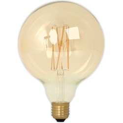 2 stuks - LED volglas LangFilament Globelamp 240V 4W 320lm E27 GLB125, Goud 2100K Dimbaar