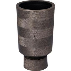 PTMD Bloempot Erga - 24x24x40 cm - Aluminium - Zwart