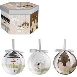 House of Seasons Cadeau Set Kerstballen - 14 Stuks - Ø7,5 cm - Onbreekbaar - Wit