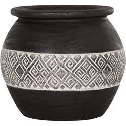 MUST Living Vase Tribal large black - 24xØ26 cm