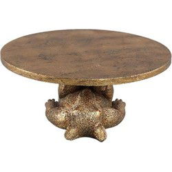 PTMD Kandelaar Miro - 20x20x8 cm - Polyester - Goud