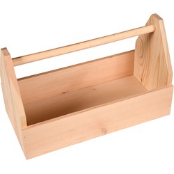 FSC® Houten Gereedschapskist - FSC® Grenen Hout - Afm. 42 x 21 x 26 Cm.