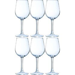 6x Luxe rode wijn glazen 370 ml - Wijnglazen