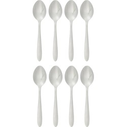 Secret de Gourmet Soeplepels/eetlepels Nevis - 8x stuks - RVS - 19 cm - Soeplepels