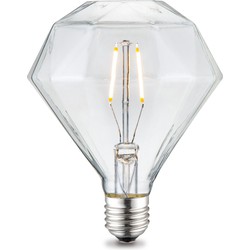 Edison Vintage LED filament lichtbron Diamond - Helder - D95 Deco - Retro LED lamp - 9.5/9.5/13.5cm - geschikt voor E27 fitting - Dimbaar - 4W 350lm 3000K - warm wit licht