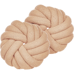 Beliani AKOLA - Sierkussen-Beige-Bouclé