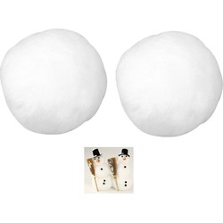 48x Kunst sneeuwballen/sneeuwbollen van acryl 7,5 cm - Decoratiesneeuw